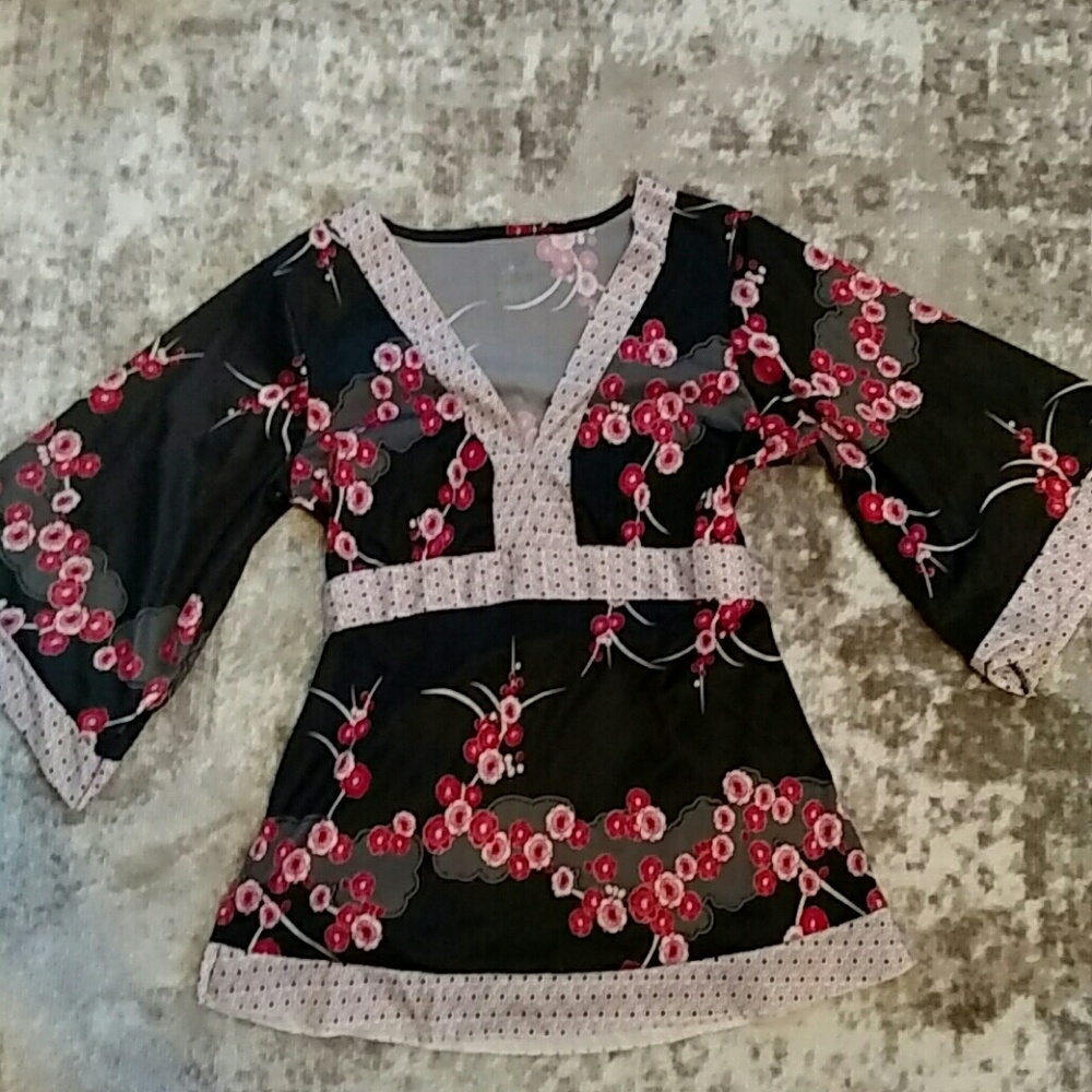 Asian-inspired blouse, size M